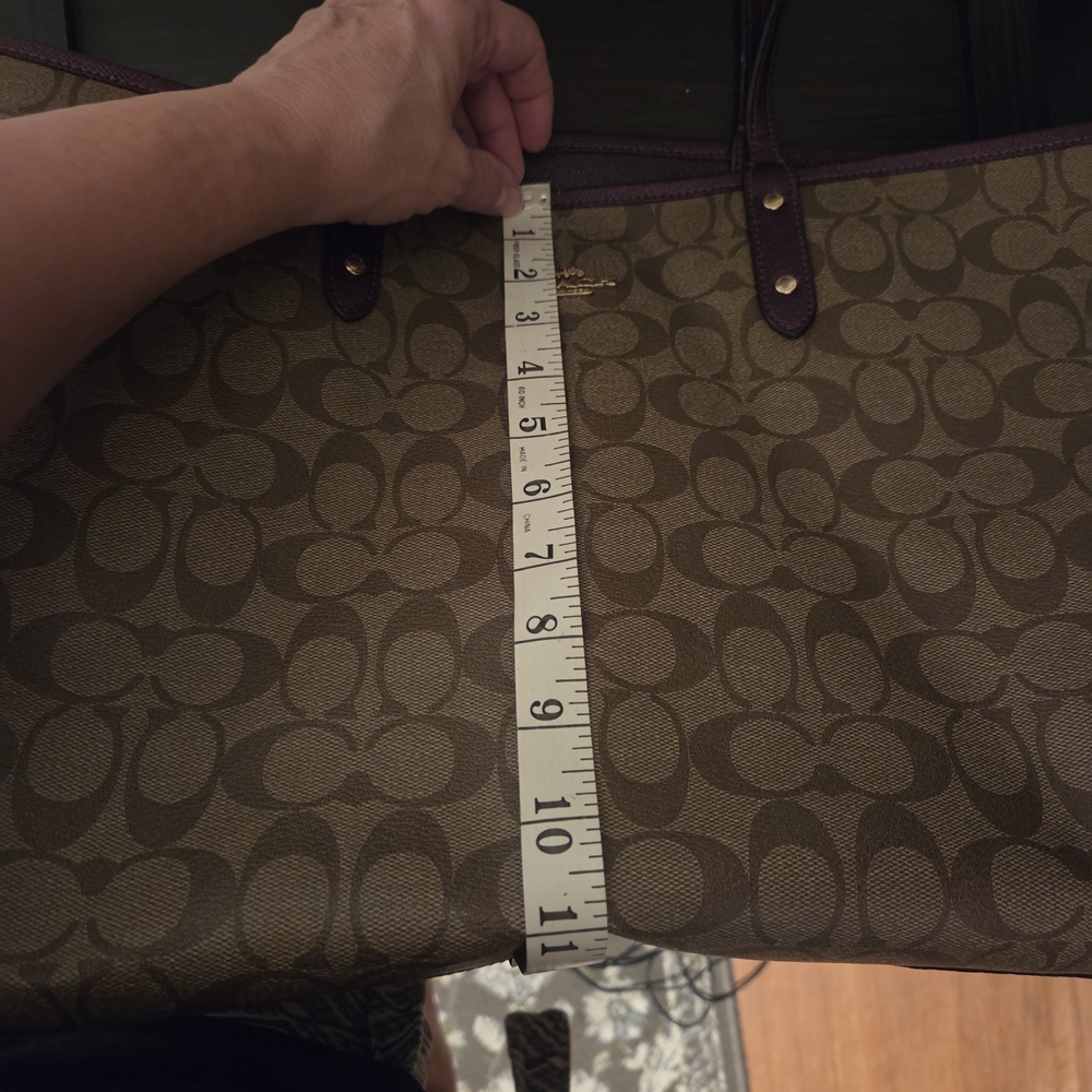 Coach Elegant Brown and Purple Women's Tote Bag - Picture 5 of 6